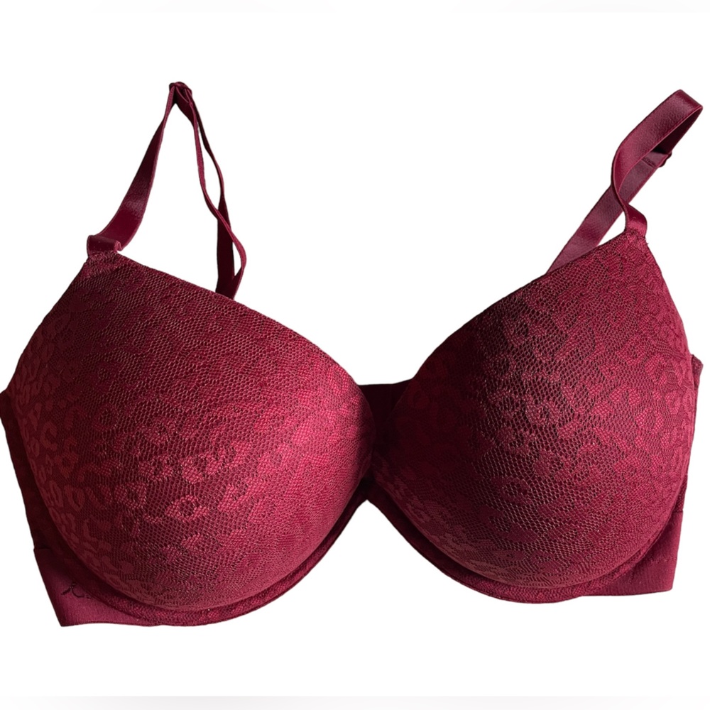 Victoria’s Secret VS Pink Wear Everywhere Super Push-up Bra 36DD - NWT Wine